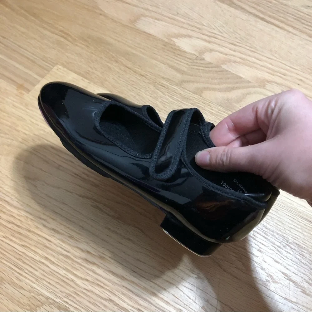 Theatricals Black Patent Tap Shoes Sz 13 Girls